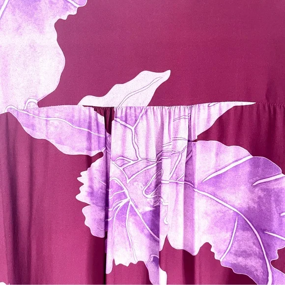 Q2 Whitney Tropical Oversized Floral Button Up Blouse Top In Fuchsia Siz… - Picture 14 of 15